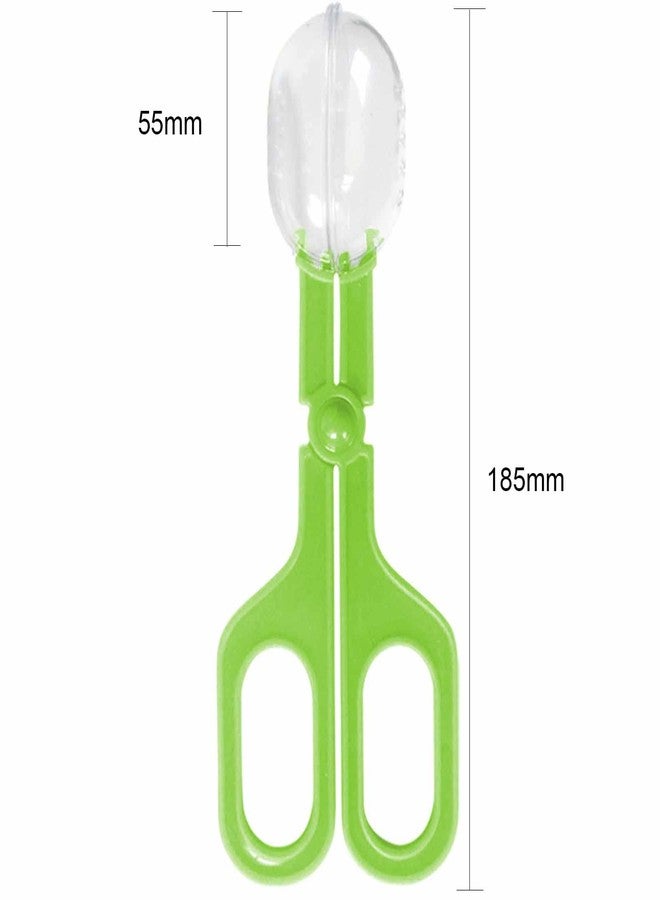 Caylingdee Reptile Feeding Clamp Reptile Poop Scoop Cage Fish Tank Cleaning Tools Green Feeding Tool Feeding Clamp Litter Clamp for Gecko Lizard Bearded Dragon - Image 2